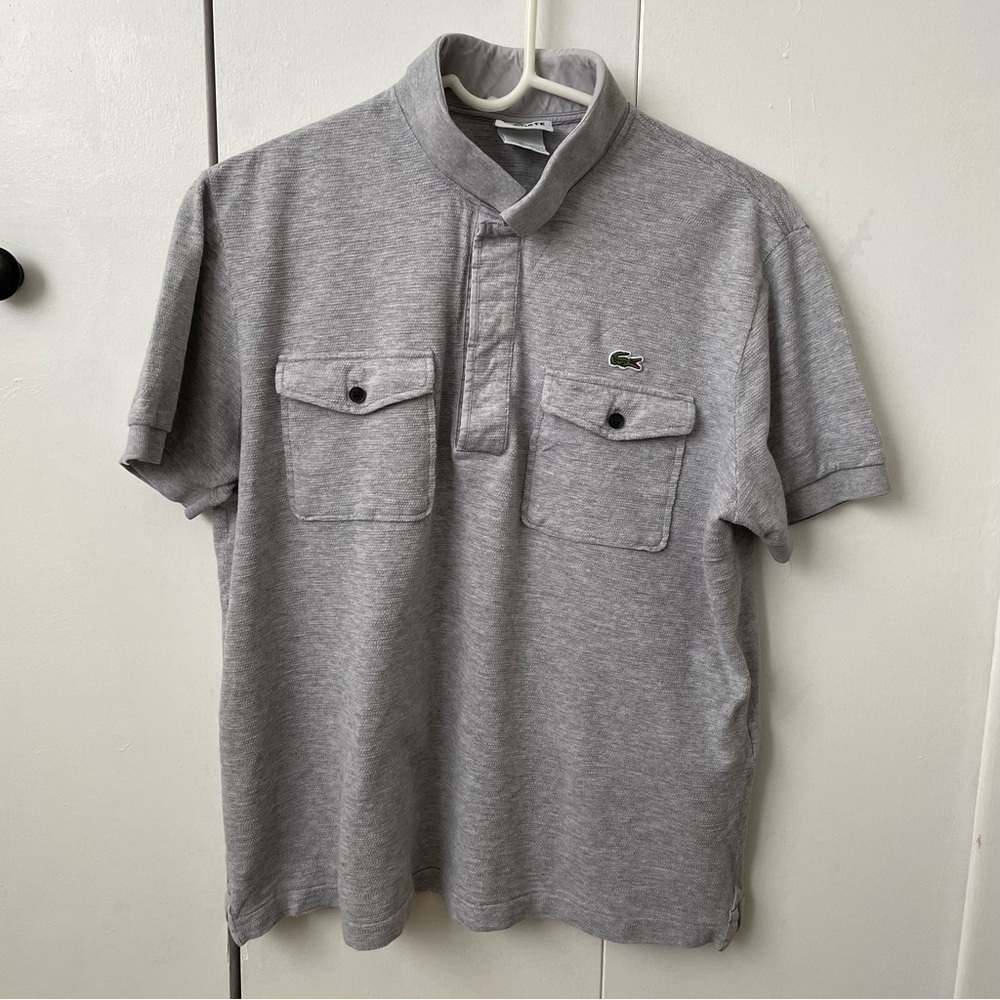 Lacoste Slim Fit Polo Shirt Men's Medium Light Grey